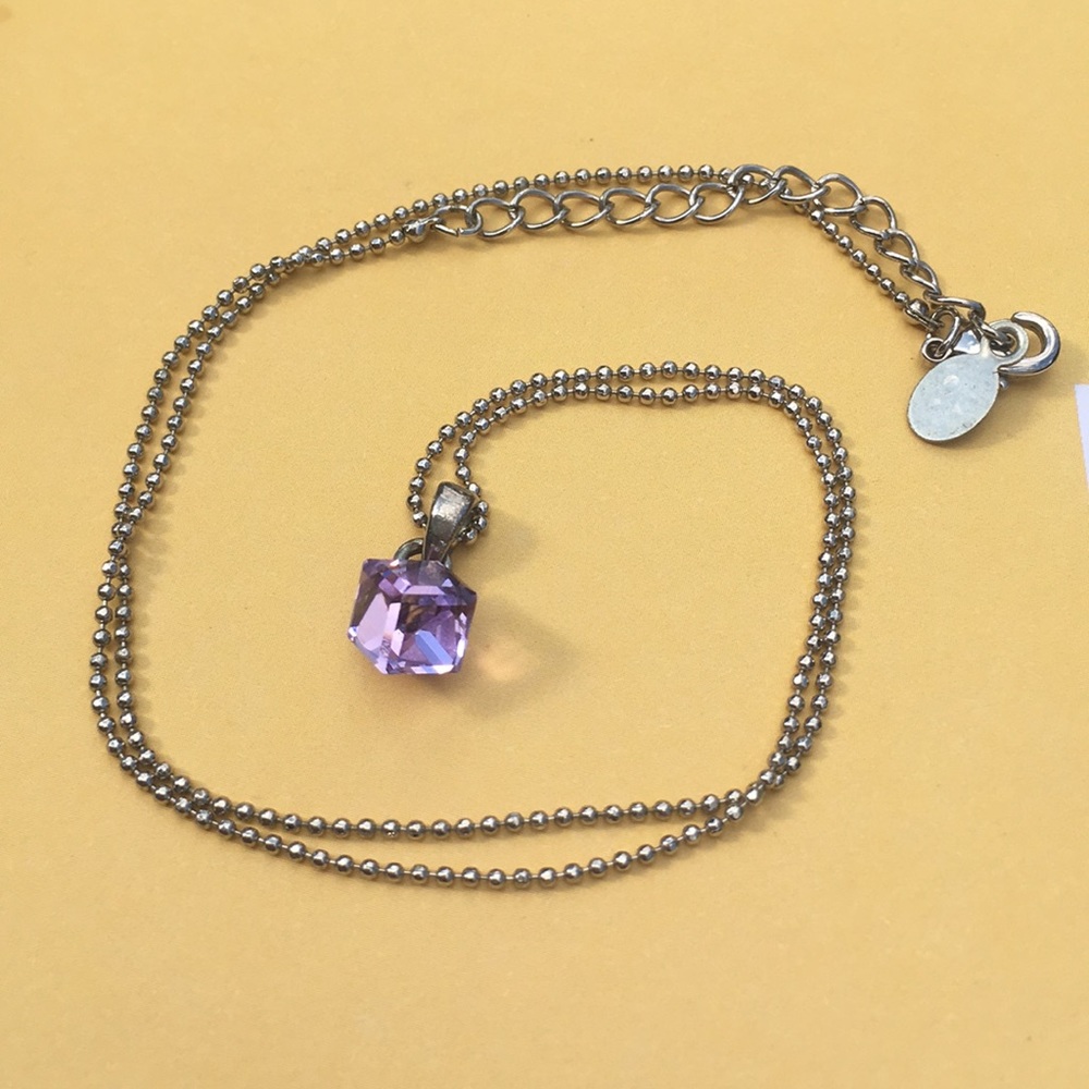 Faux Amethyst Necklace
